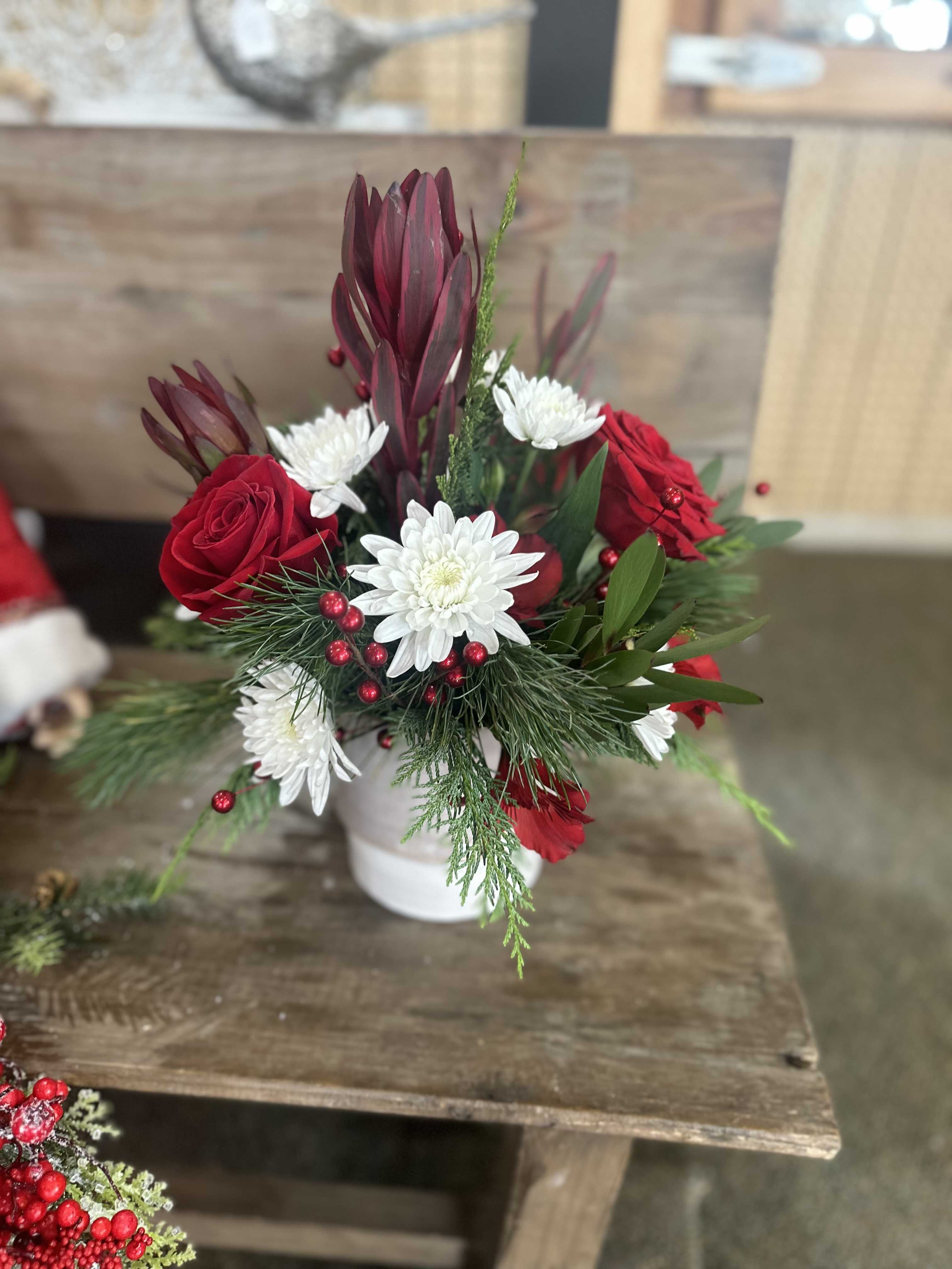 Dazzling Winter Wonderland Flower Arrangement in Watertown CT - Agnew  Florist